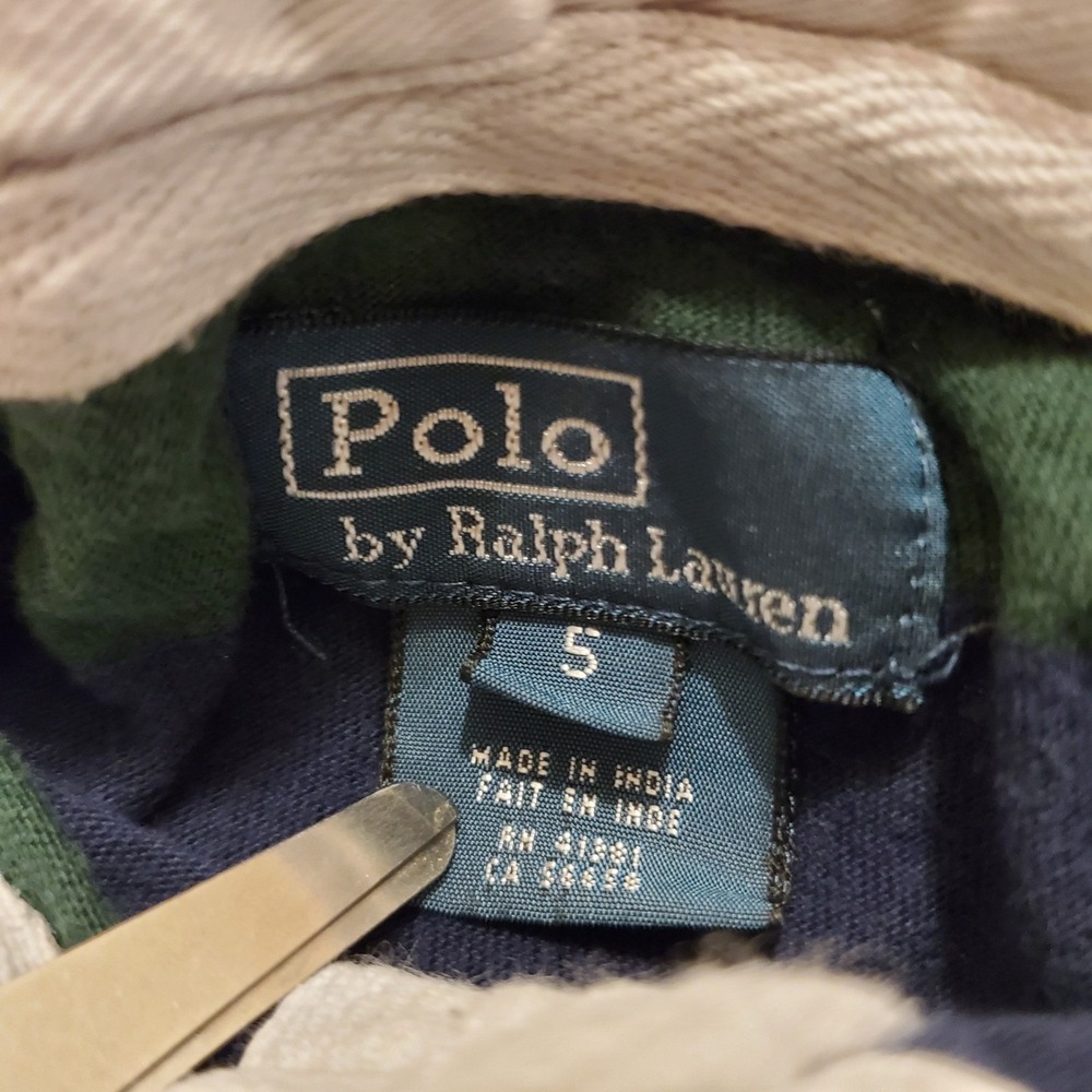 Polo Ralph Lauren Rugby Shirt Boys 5 Multi-Color Striped Long Sleeve Preppy - Picture 5 of 7